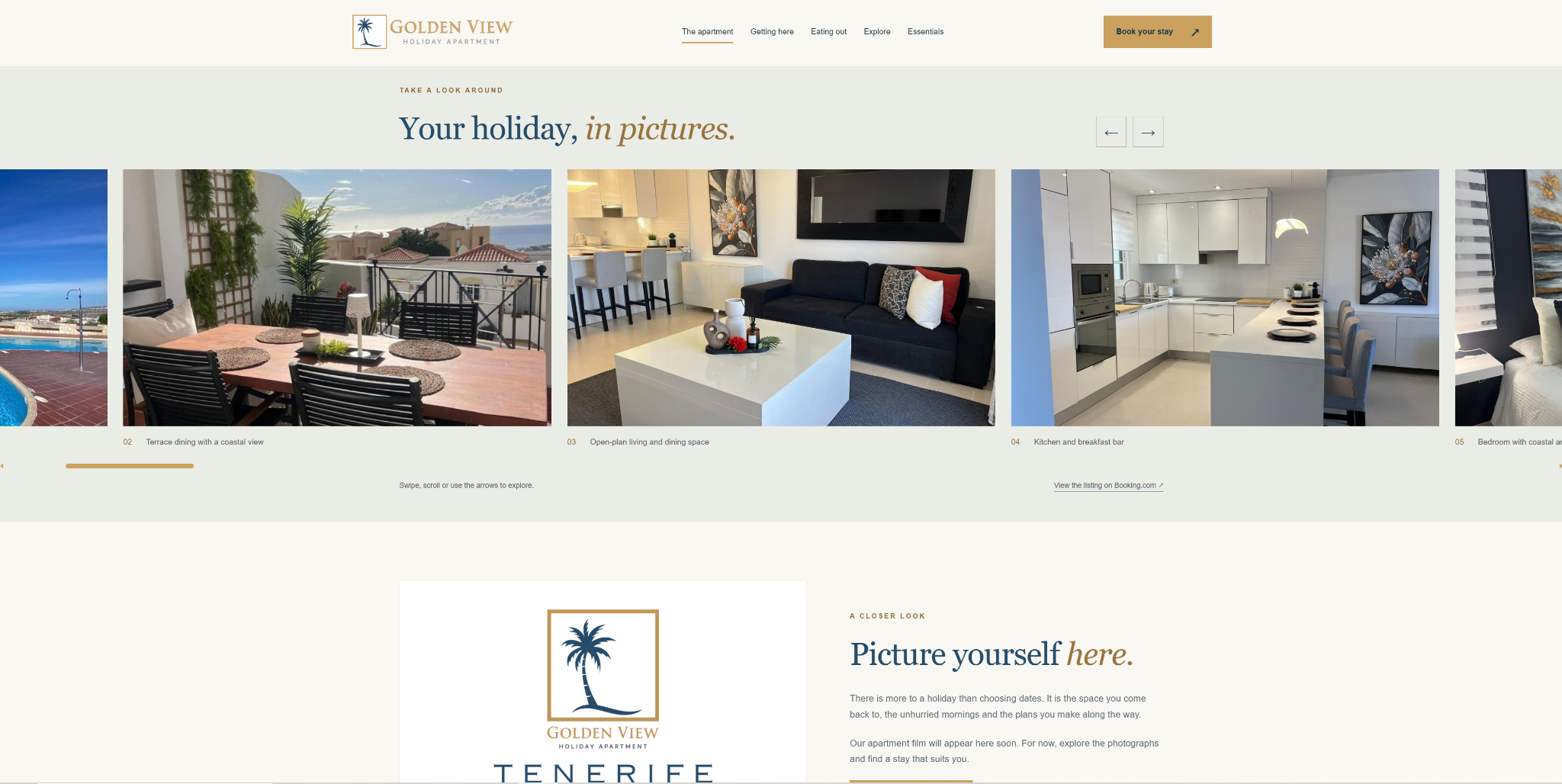 Golden View Tenerife website gallery